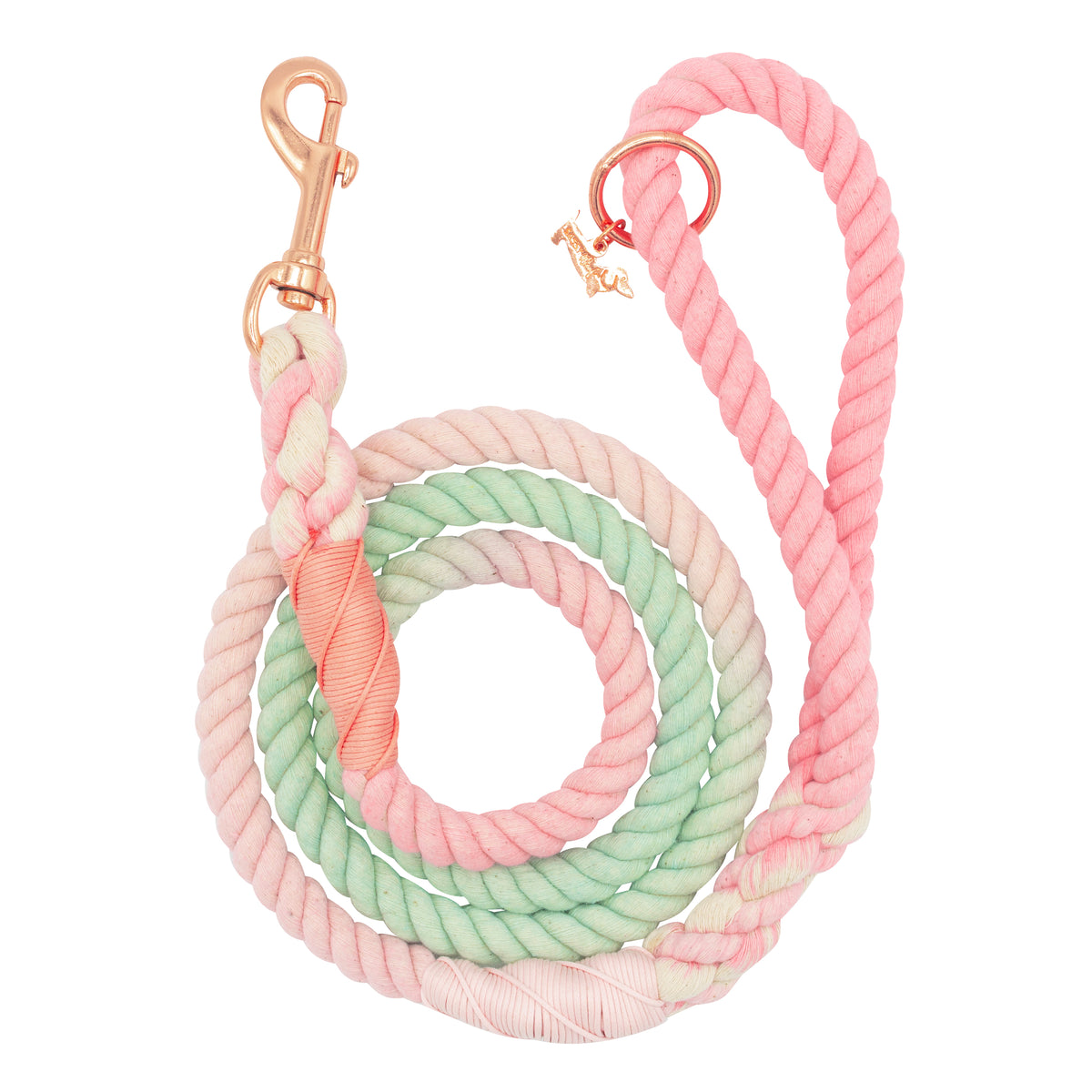Sassy Woof Sherbet Ombre Cotton Rope Dog Lead Alfie Bear