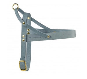 Butter Leather Dog Harness Timeless Grey