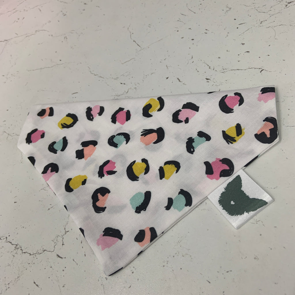 Cutie Pie - Bright Leopard Print Bandana