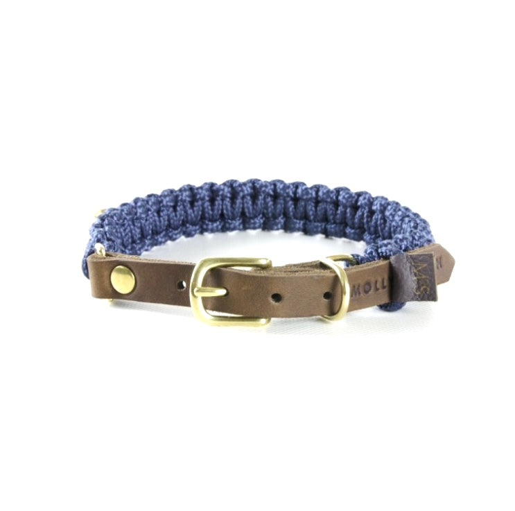 Touch Of Leather Collar Navy