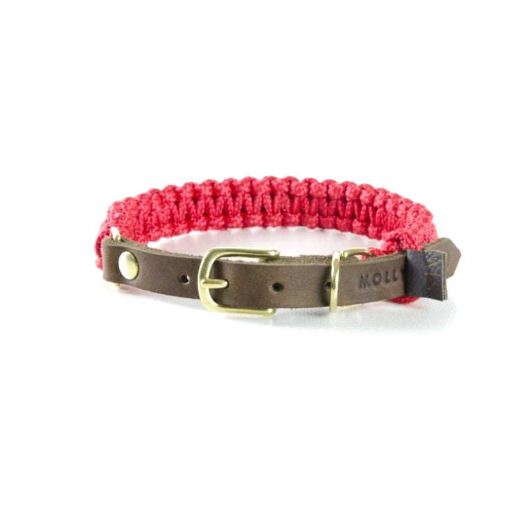 Touch Of Leather Collar in Lipstick