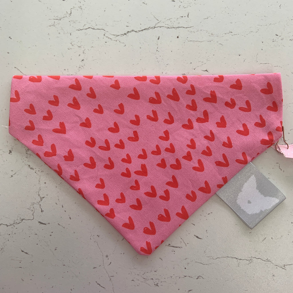 Love Hearts - Pink & Red Heart Print Bandana