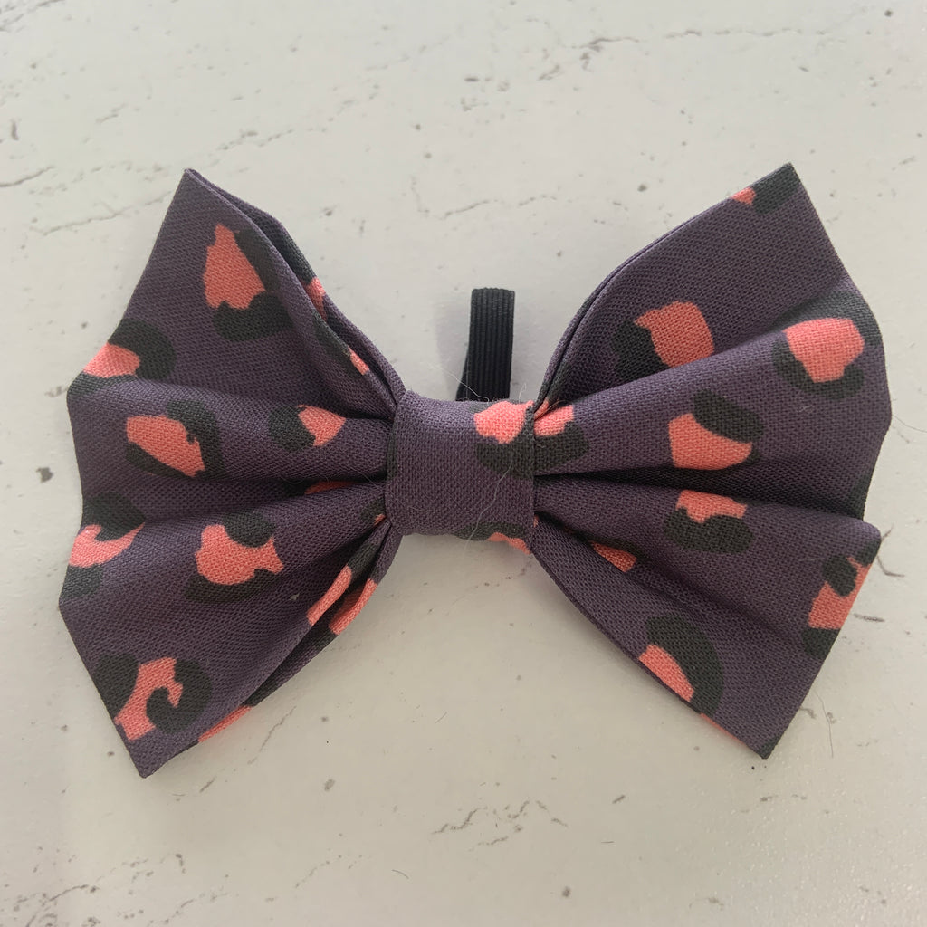 Parma Violet - Purple Leopard Print Bow Tie