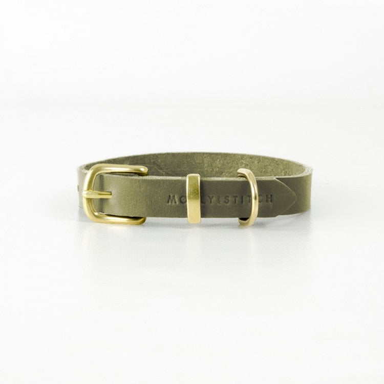 Butter Dog Collar In Olive Tree